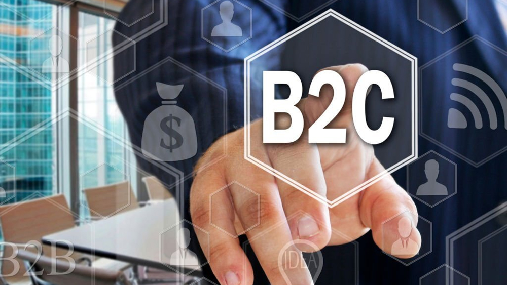 B2C business to consumer on touch screen