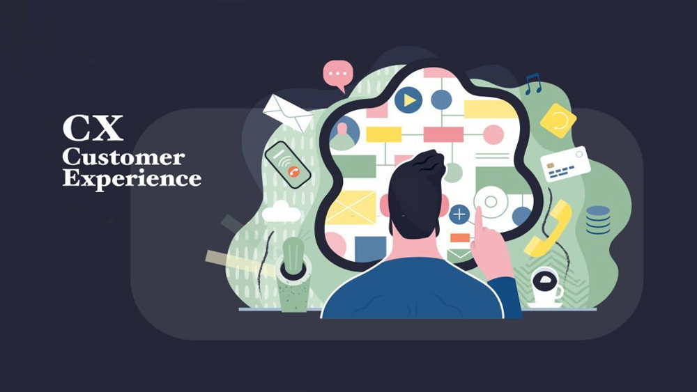 Customer experience technology concept